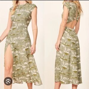 Reformation Gavin dress goddess print size 6 excellent condition